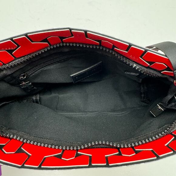 Emilio Pepe | NWT Red Geometric Convertible Crossbody Chain Strap Purse Wristlet - Picture 8 of 9